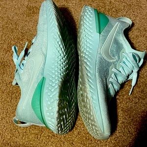 Two Nike epic react running shoes; selling as a bundle